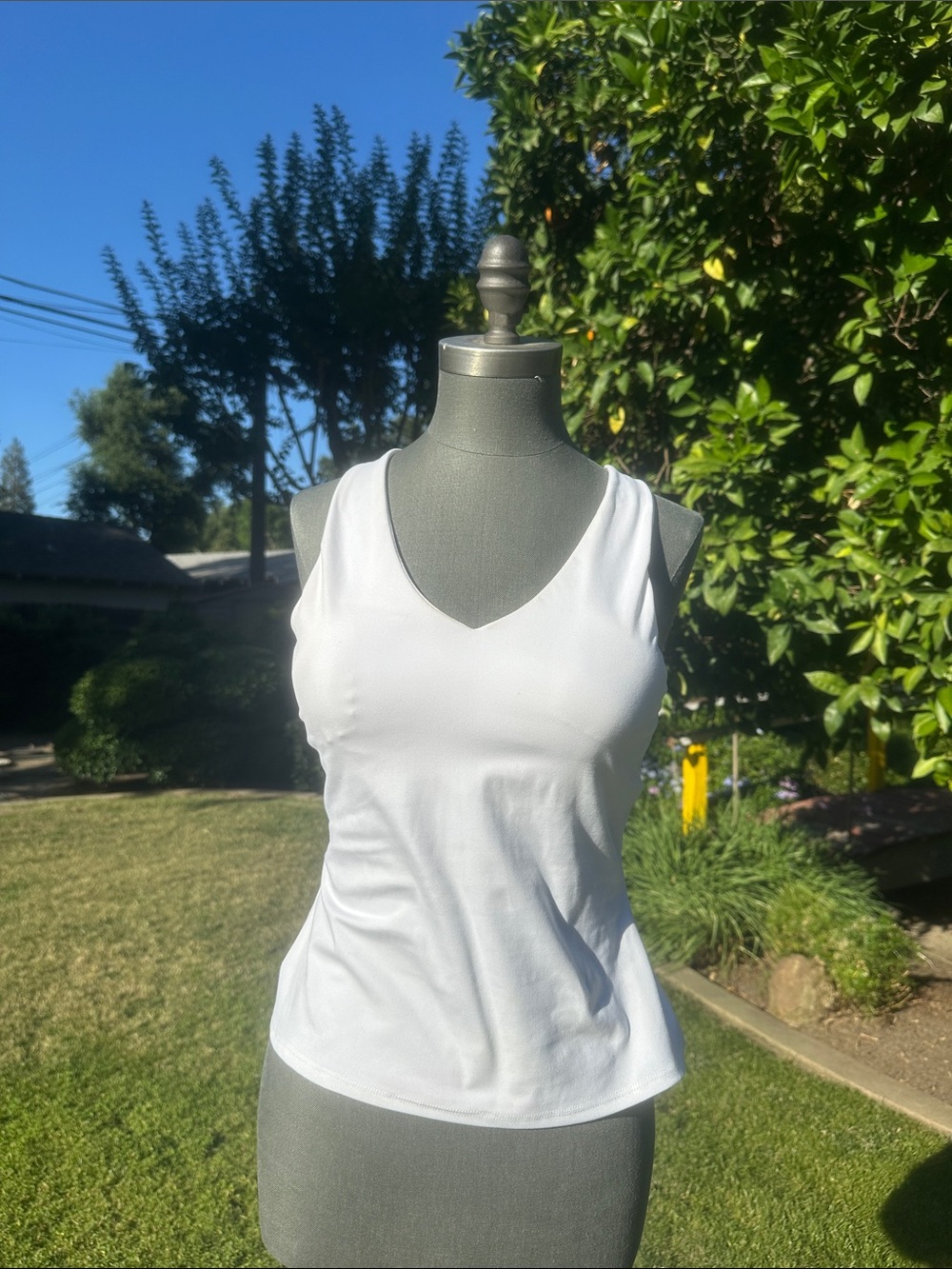Sincerely Jules White V-Neck Tennis Tank Top